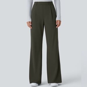 Halara Flex™ DayStretch High Waisted Pocket Work Flare Pants Med Petite